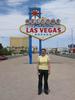 Sharon posing with Dangly Cow in Vegas